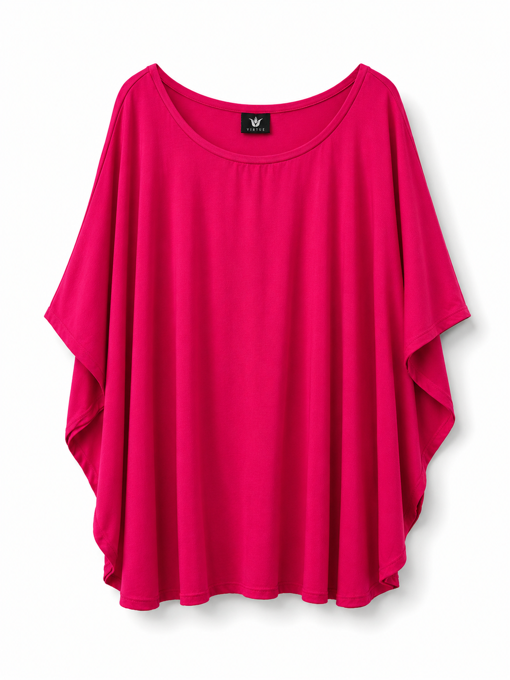 Women's Cotton Batwing Blouse - Fucsia