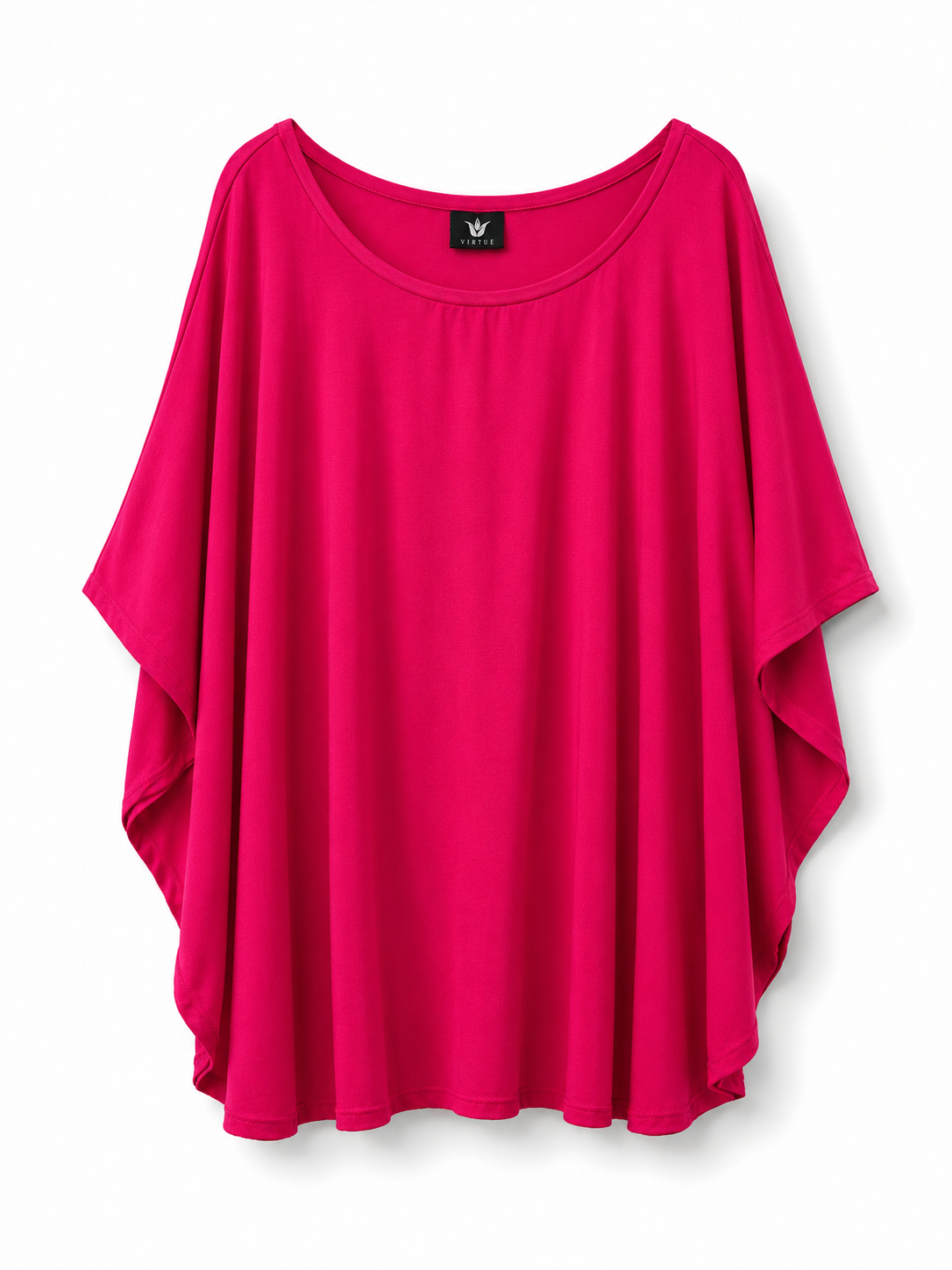 Women's Cotton Batwing Blouse - Fucsia