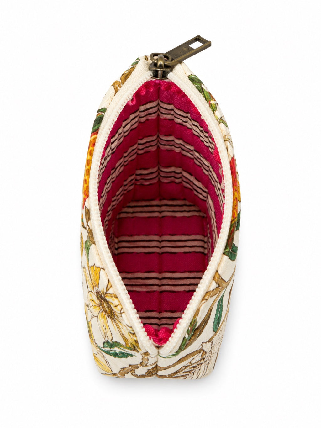 100% Cotton Bird Print Glasses Case - White