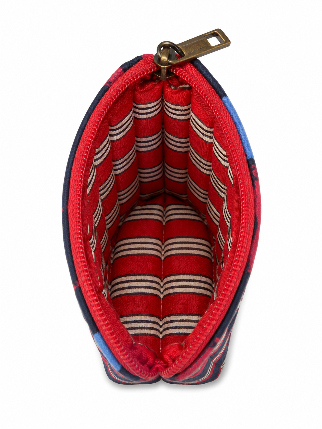 100% Cotton Ikat Print Glasses Case - Blue