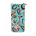 100% Cotton Floral Print Glasses Case - Blue