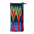 100% Cotton Ikat Print Glasses Case - Blue