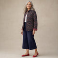 Women's Reversible Padded Kantha Jacket - Floral Print