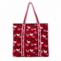 100% Cotton Dandelion Print Tote Bag - Pink