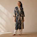 Women's Art Silk Dressing Gown - Marble