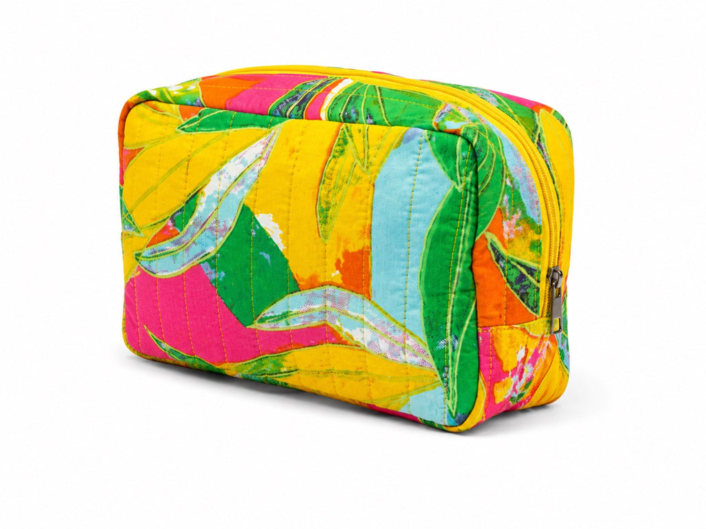100% Cotton Floral Wash Bag - Multi