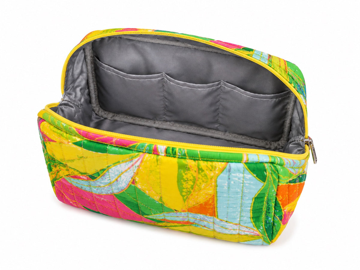 100% Cotton Floral Wash Bag - Multi