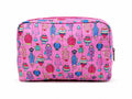 100% Cotton Patterned Wash Bag - Pink