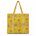 100% Cotton Sunflower Print Tote Bag - Yellow